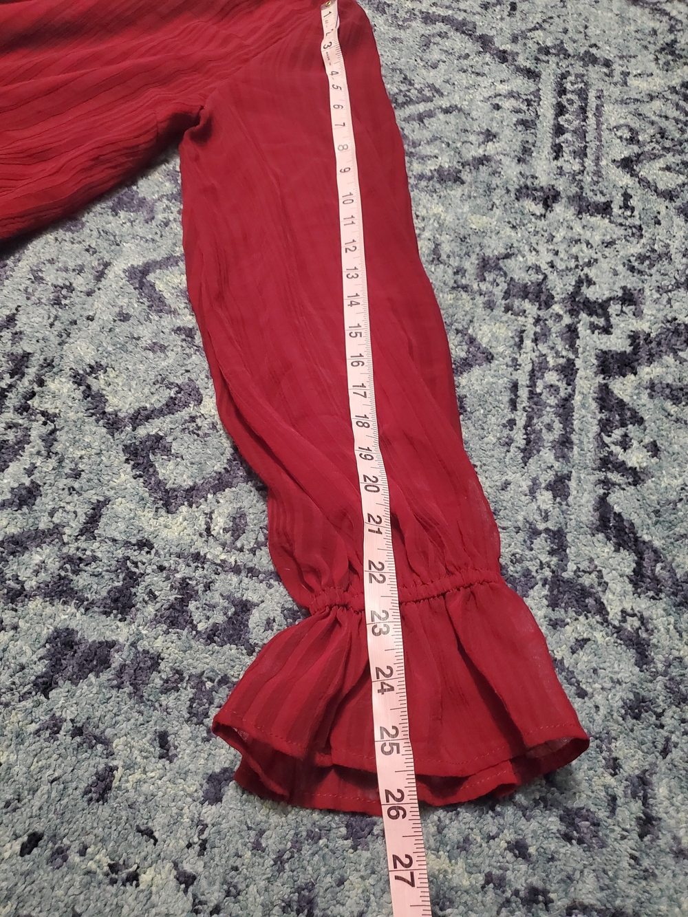A. Calin Ruffle Hem Long-Sleeve Dress - Picture 6 of 7